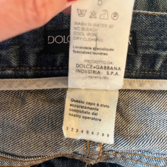 VINTAGE Dolce & Gabbana Blue Lampo Relaxed Jeans Size 52 IT.  Fits like a US 36 - Picture 4 of 15